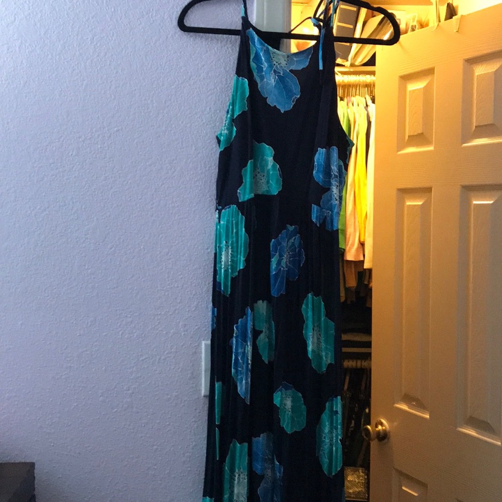 Blue floral dress
